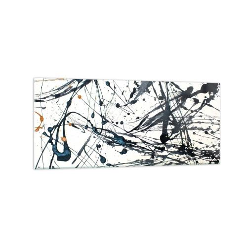Schilderen op glas - Expressionistische abstractie - 120x50 cm