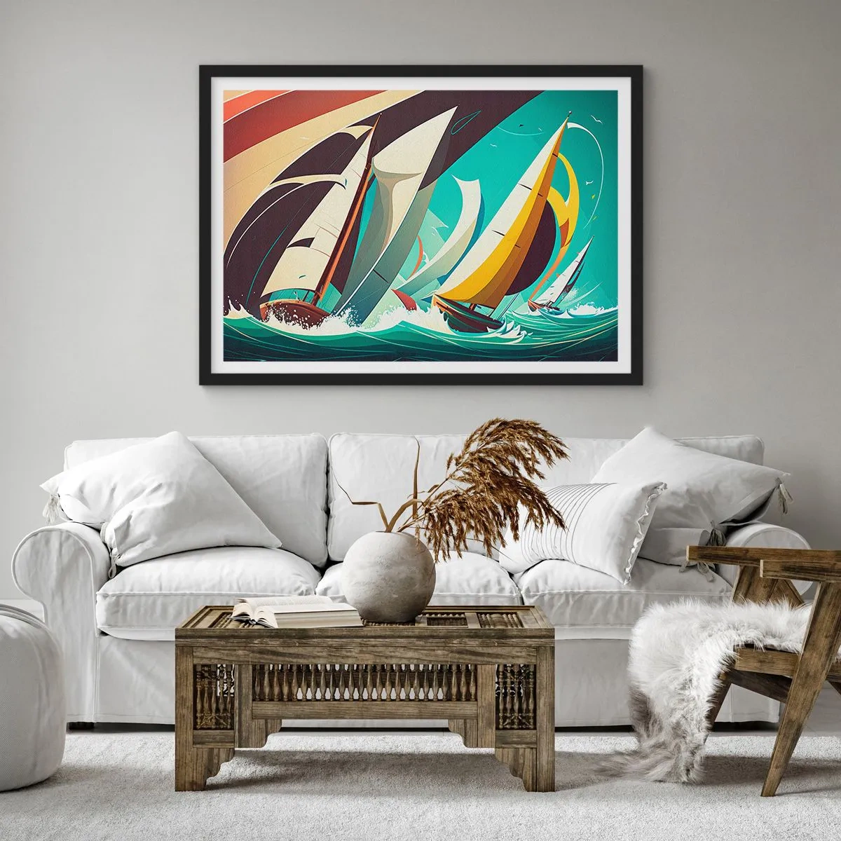 Poster in een zwarte lijst - Met elementen als een broer - 70x50 cm