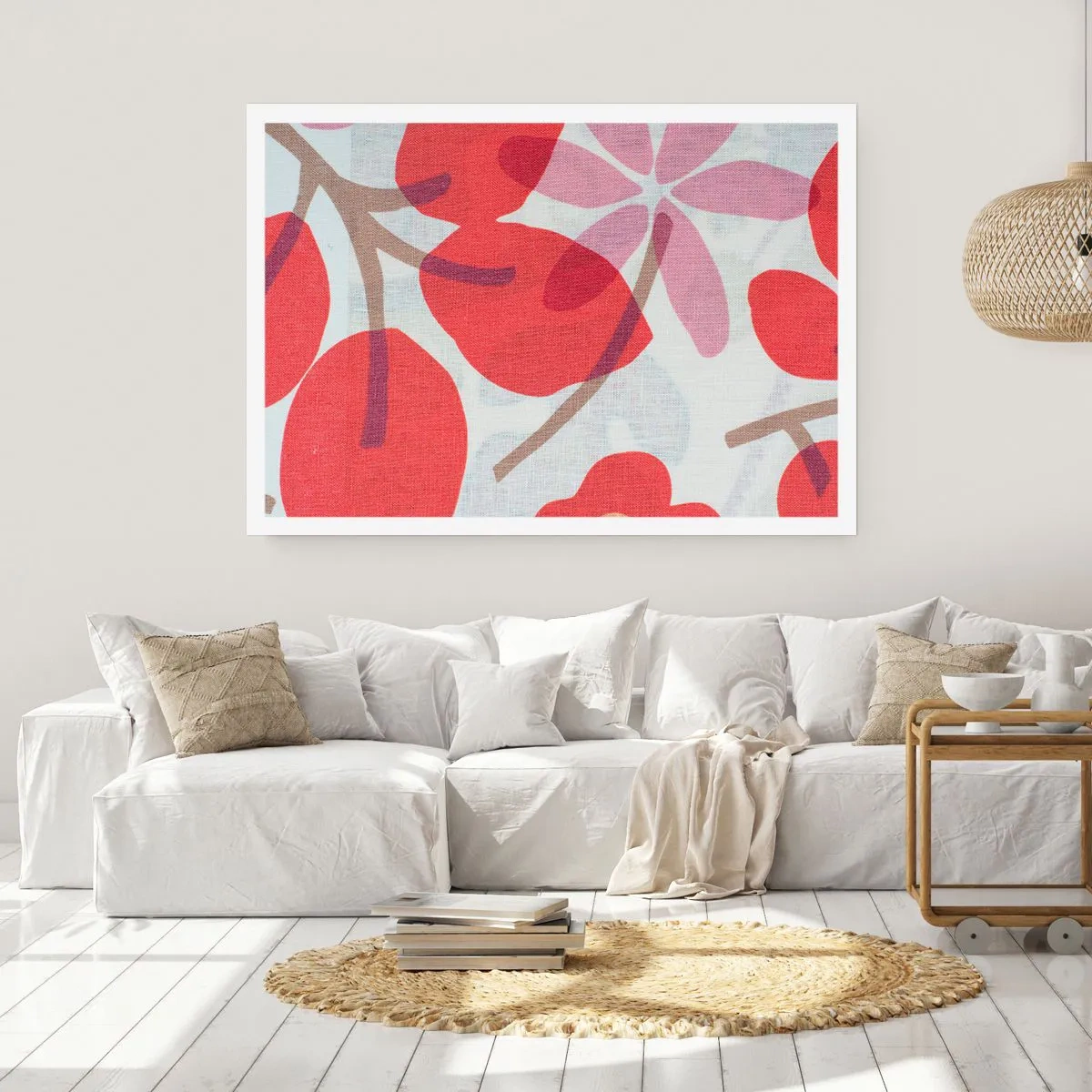 Poster - Bloemstuk in roze - 70x50 cm