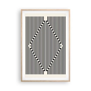 Een poster in een licht eiken lijst - Geometrische illusie - 61x91 cm