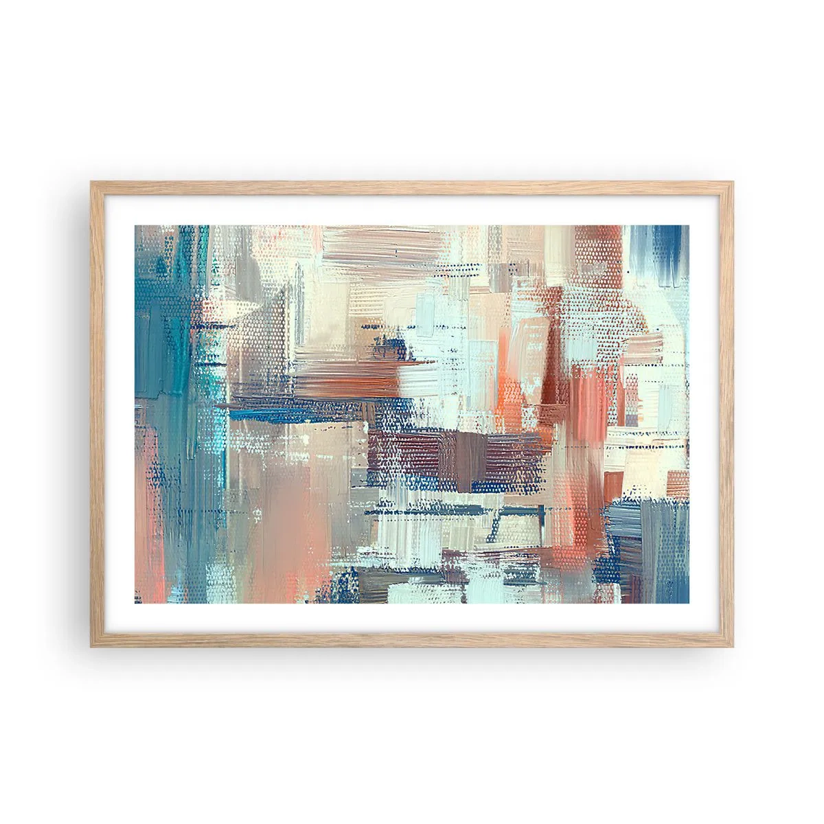 Een poster in een licht eiken lijst - Het licht bereiken - 70x50 cm