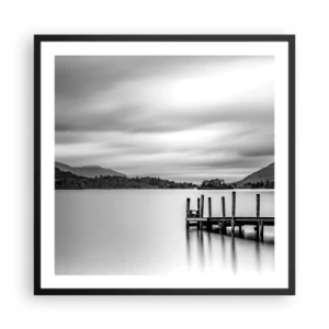 Poster in een zwarte lijst - Zachtheid en kracht - 60x60 cm