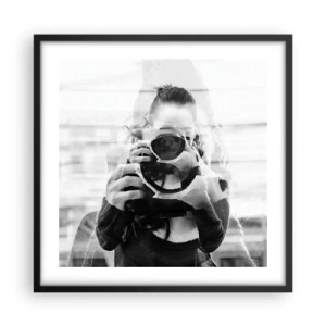 Poster in een zwarte lijst - Maker en materiaal - 50x50 cm