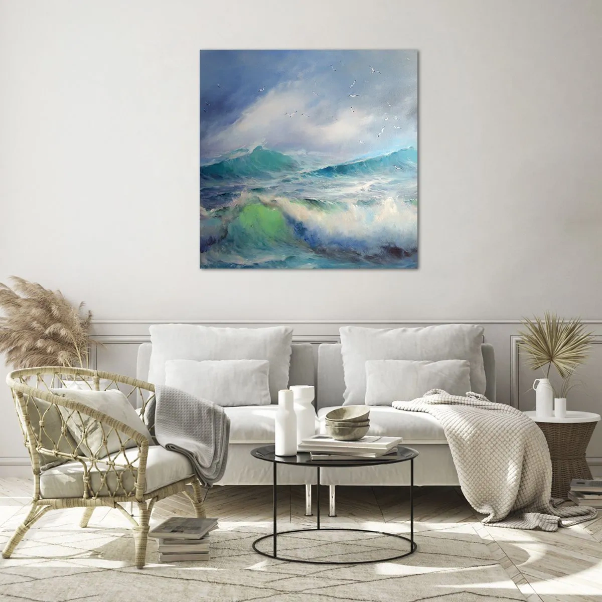 Schilderen op glas - 'De wervelwind huilde van triomf...' - 70x70 cm