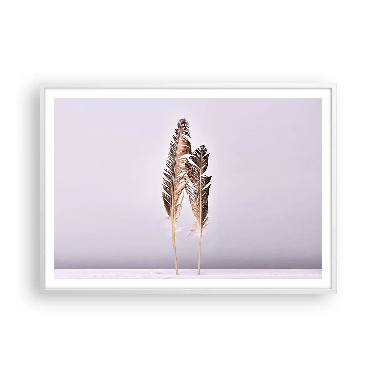 Poster in een witte lijst - Tegen het niets - 100x70 cm