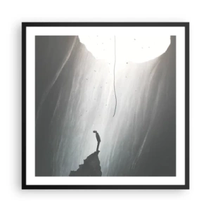 Poster in een zwarte lijst - Er is altijd een uitweg - 60x60 cm