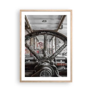 Een poster in een licht eiken lijst - Het geheime leven van de fabriek - 50x70 cm