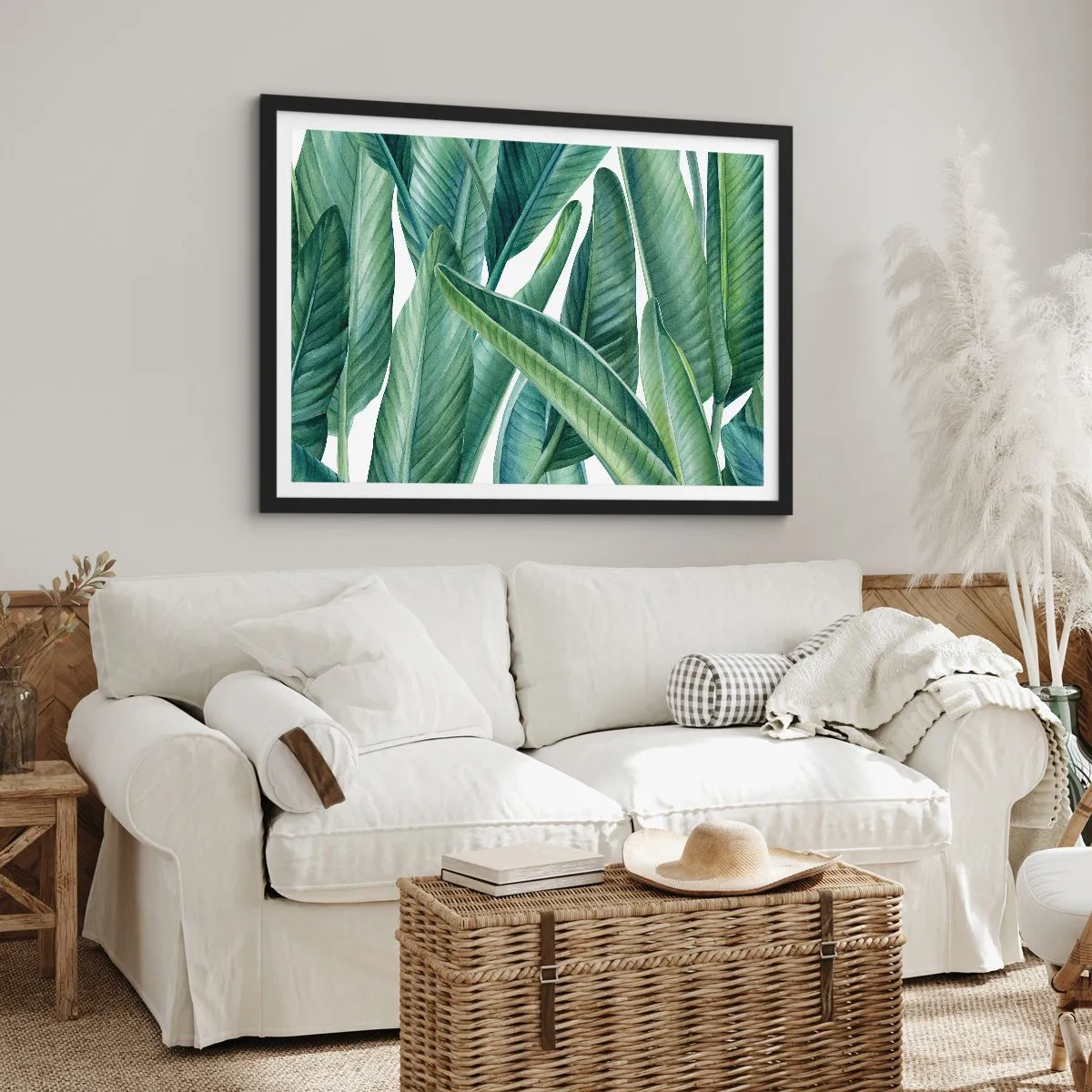 Poster in een zwarte lijst - Groen zelf - 50x40 cm
