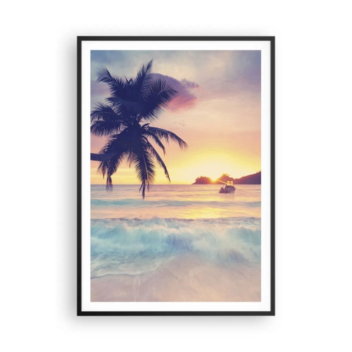 Poster in een zwarte lijst - Een avond aan de baai - 70x100 cm