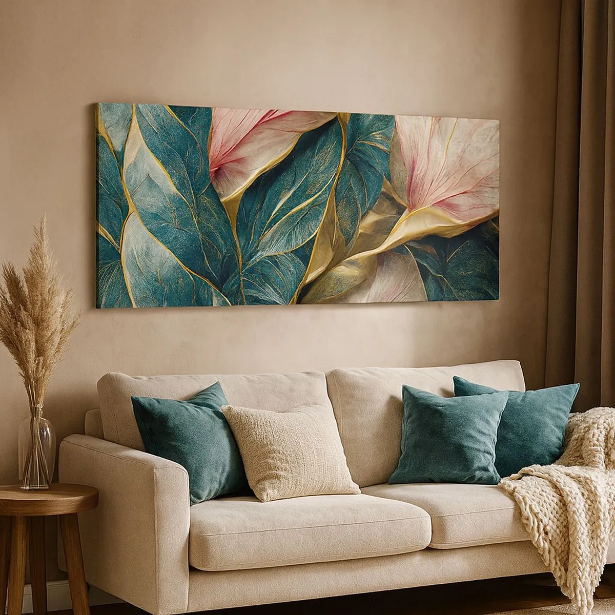 Schilderen op canvas - Natuurlijke elegantie en stijl - 100x40 cm