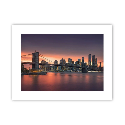 Poster - Ondergedompeld in lila stilte - 40x30 cm