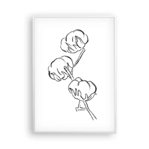Poster in een witte lijst - Katoen dons - 70x100 cm