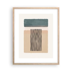 Een poster in een licht eiken lijst - Alles is oke - 40x50 cm