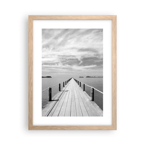 Een poster in een licht eiken lijst - Of misschien een reis... - 30x40 cm