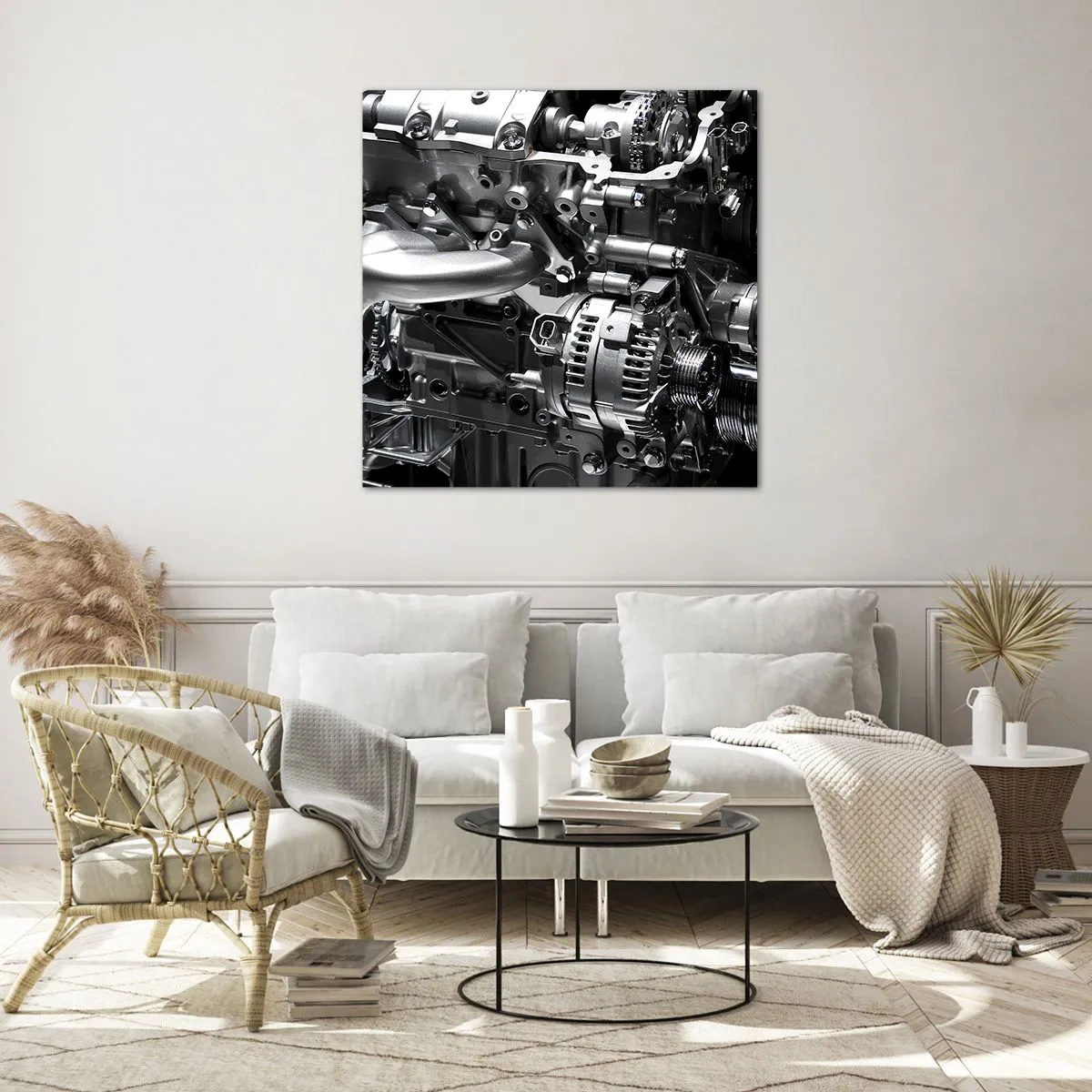 Schilderen op glas - Staal, mooi, sterk - 70x70 cm