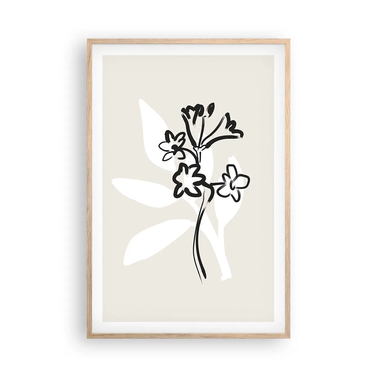 Een poster in een licht eiken lijst - Schets voor het herbarium - 61x91 cm