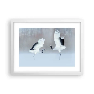 Poster in een witte lijst - Dans in de mist - 40x30 cm