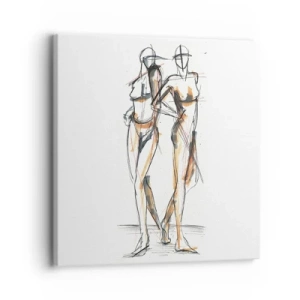 Schilderen op canvas - Een studie van genade - 30x30 cm