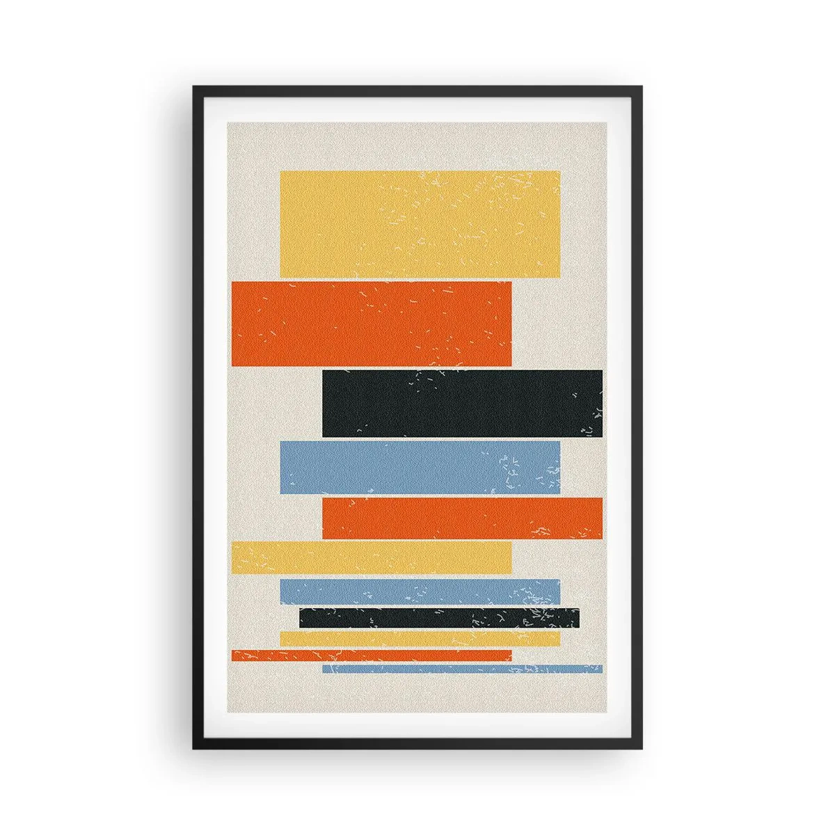 Poster in een zwarte lijst - Muzieknotatie - 61x91 cm
