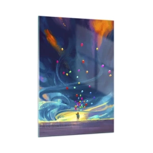 Schilderen op glas - Naar de blauwe wind - 50x70 cm