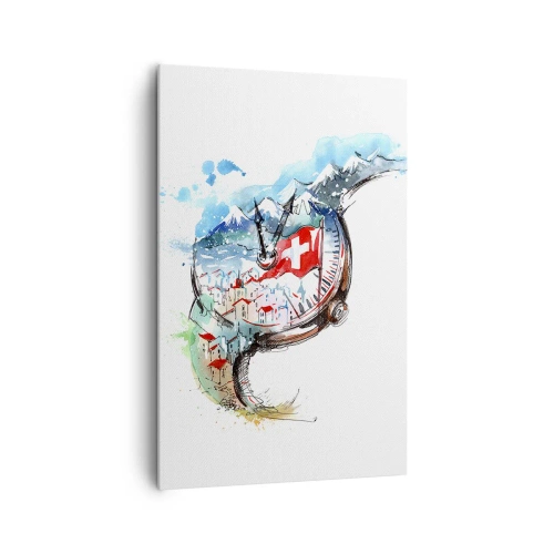 Schilderen op canvas - De geest van Zwitserland - 80x120 cm