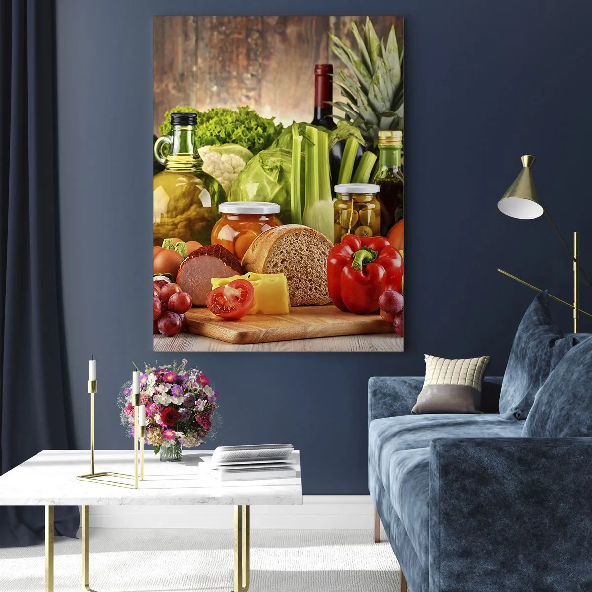 Schilderen op glas - Gerookt, gebakken en gemarineerd - 50x70 cm