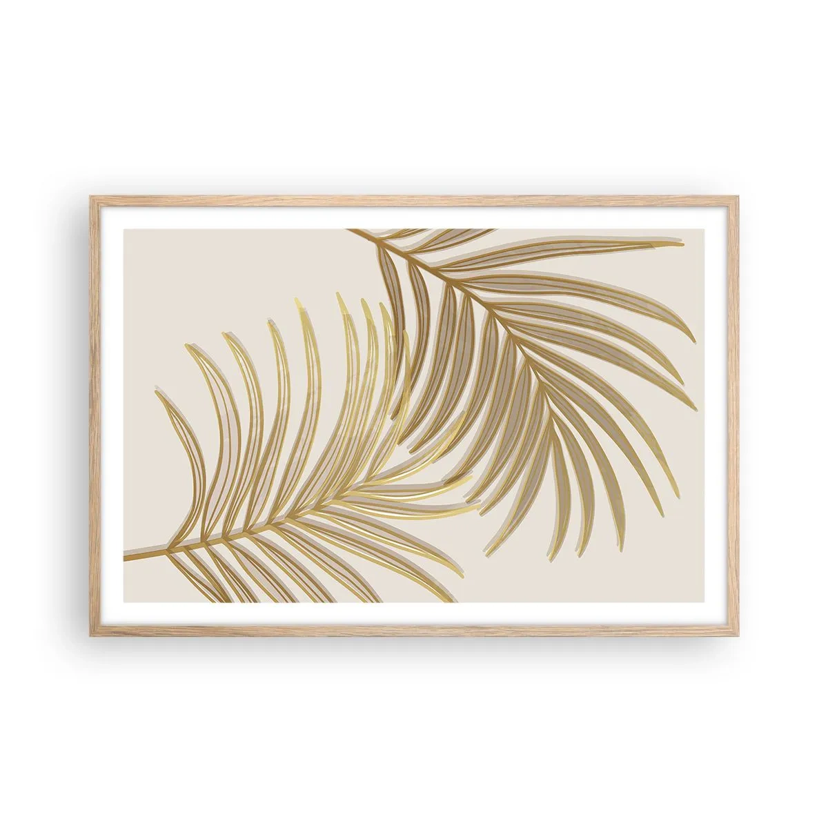 Een poster in een licht eiken lijst - Gouden Palm! - 91x61 cm