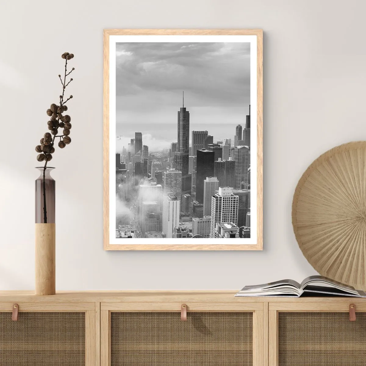 Een poster in een licht eiken lijst - Amerikaans landschap - 40x50 cm