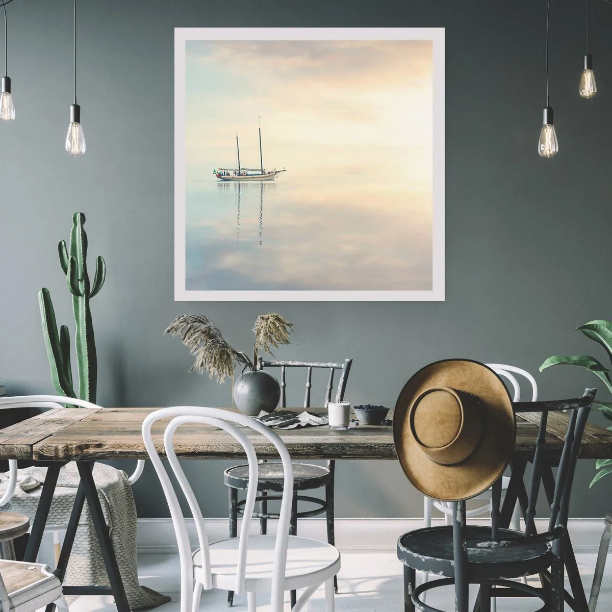 Poster - In een zee van stilte - 40x40 cm