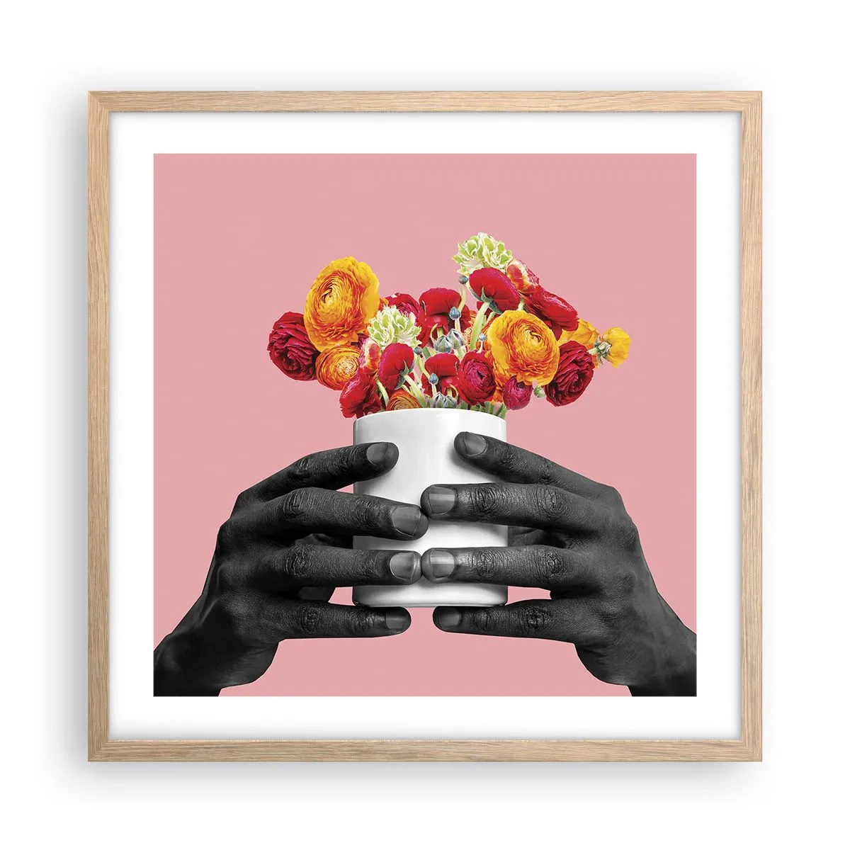 Een poster in een licht eiken lijst - De apotheose van het leven - 50x50 cm