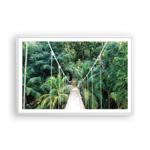Poster in een witte lijst - Welkom in de jungle! - 91x61 cm