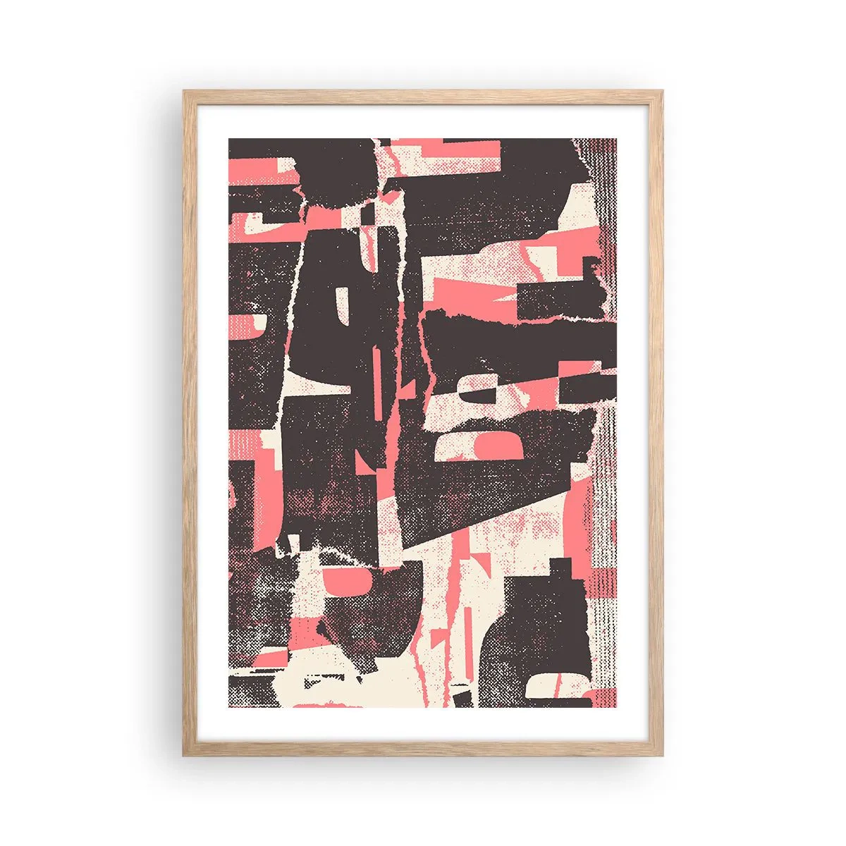 Een poster in een licht eiken lijst - Al dit lawaai - 50x70 cm