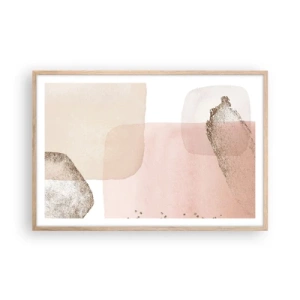 Een poster in een licht eiken lijst - Een blik door kleur - 91x61 cm