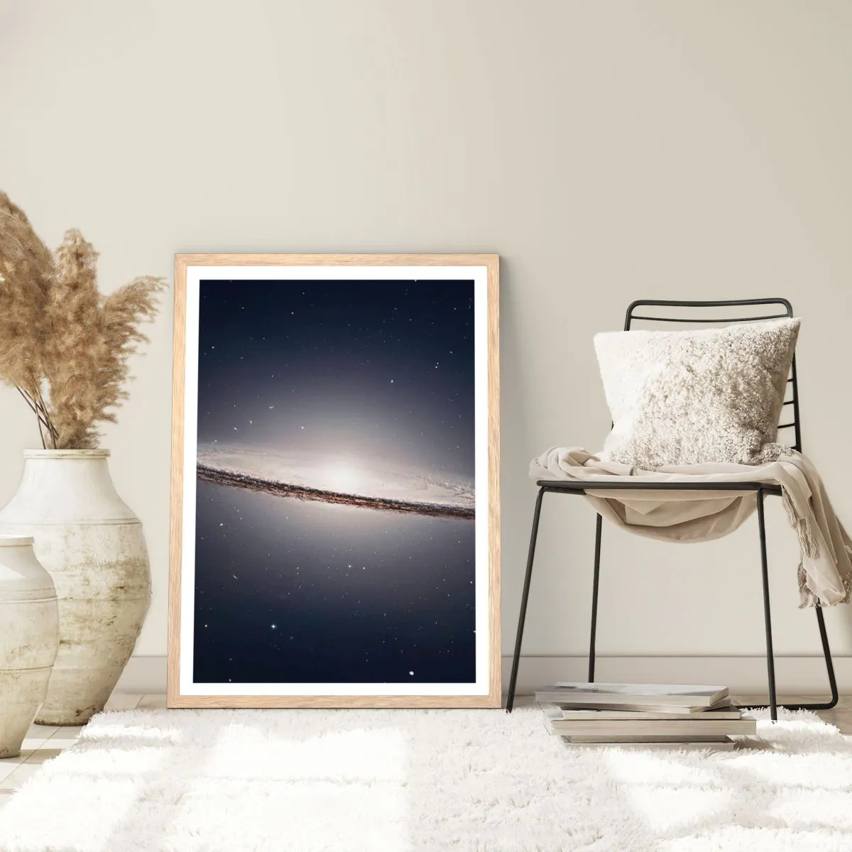 Een poster in een licht eiken lijst - Lang geleden, in een sterrenstelsel ver, ver weg... - 70x100 cm