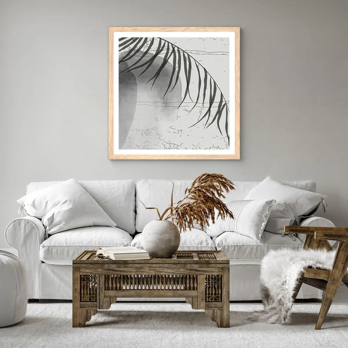 Een poster in een licht eiken lijst - Het subtiele exotisme van de natuur - 40x40 cm