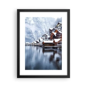 Poster in een zwarte lijst - In winterdecoratie - 30x40 cm