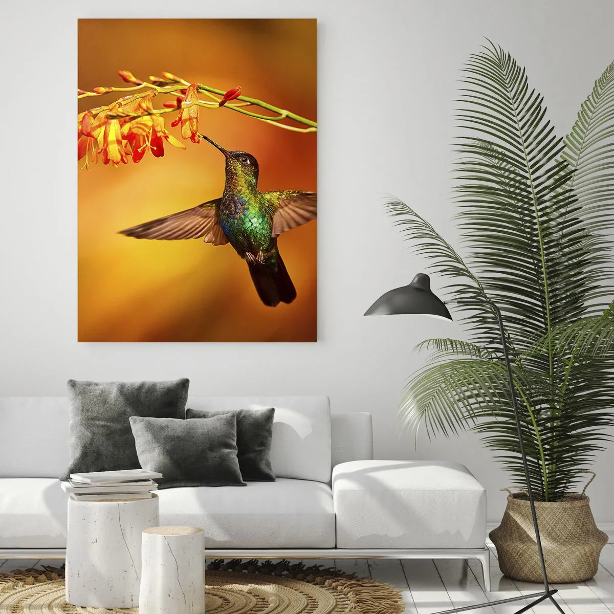 Schilderen op glas - Een boodschapper van licht volgens de Maya - 70x100 cm