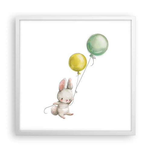 Poster in een witte lijst - Ik ga ook vliegen! - 50x50 cm