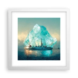 Poster in een witte lijst - Arctische diamant - 30x30 cm