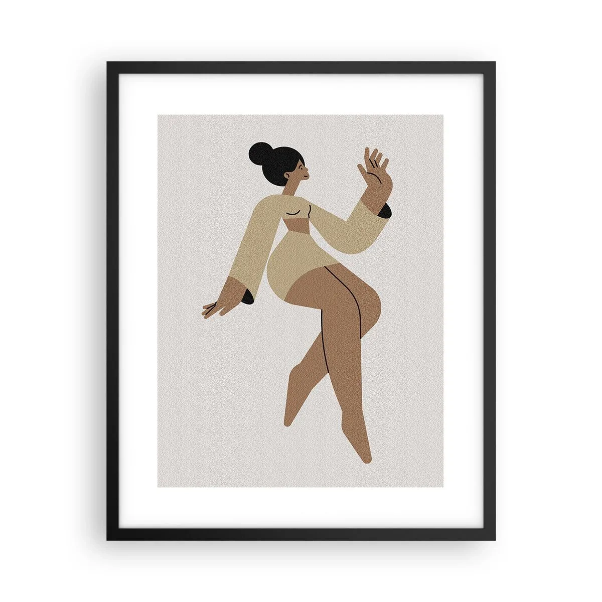 Poster in een zwarte lijst - Een sierlijke vorm - 40x50 cm