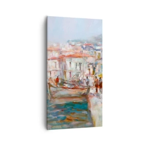 Schilderen op canvas - Pastel vakantie - 55x100 cm