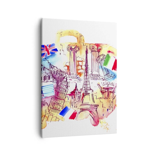 Schilderen op canvas - Europese tour - 50x70 cm