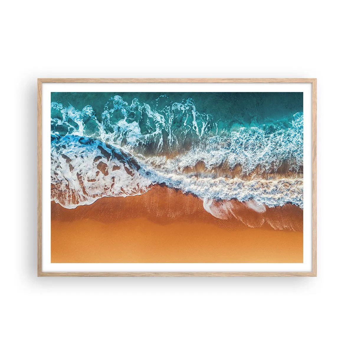 Een poster in een licht eiken lijst - Altijd hand in hand - 100x70 cm