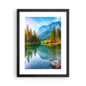 Poster in een zwarte lijst - De zachtheid van de herfst - 30x40 cm