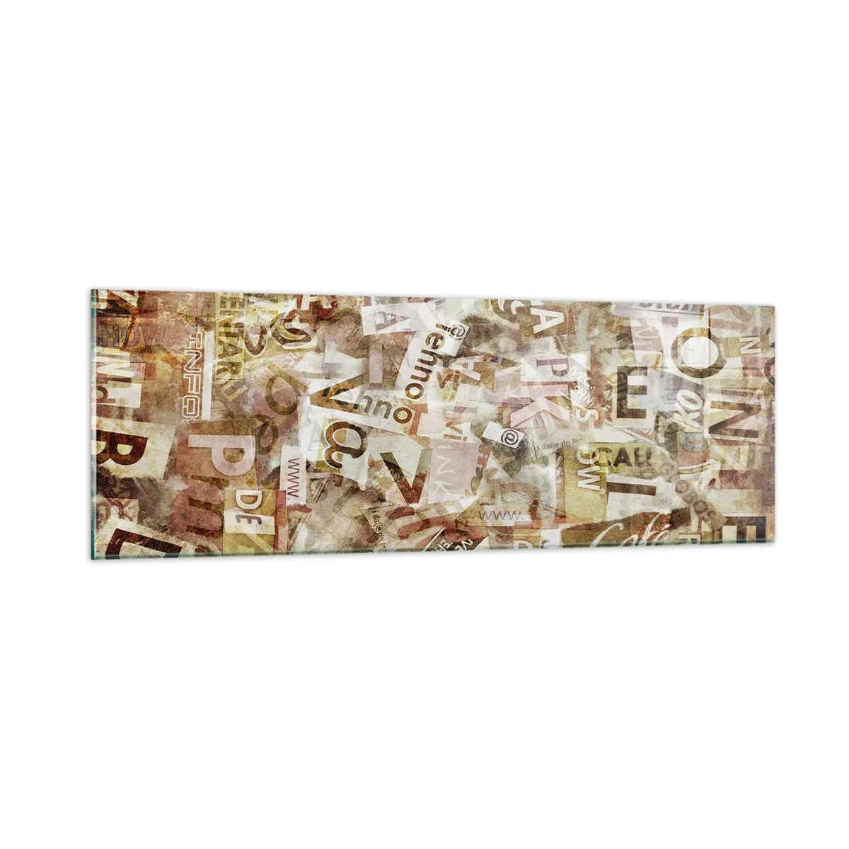 Schilderen op glas - Ik verenig het gebabbel - 90x30 cm