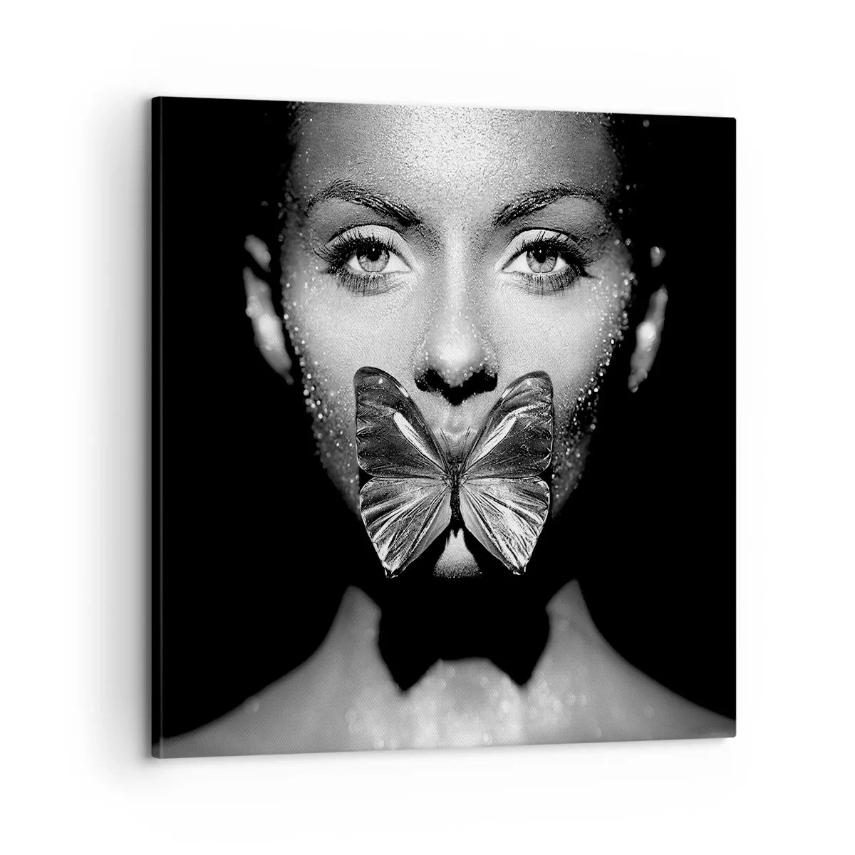 Schilderen op canvas - Vlinder kus - 60x60 cm