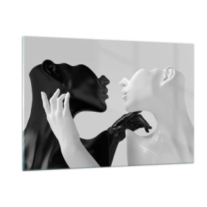Schilderen op glas - Antrekking - Begeerte - 120x80 cm