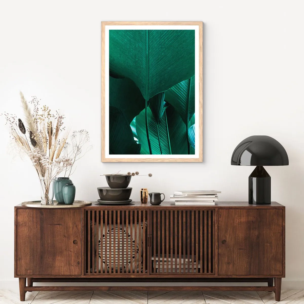 Een poster in een licht eiken lijst - Naar het licht gekeerd - 70x100 cm