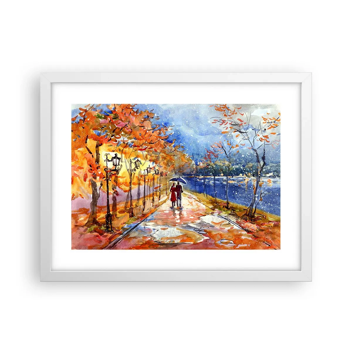 Poster in een witte lijst - Samen tot de grens van de tijd - 40x30 cm