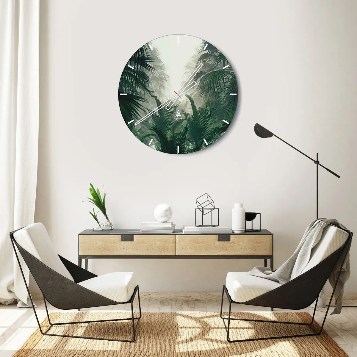 Wandklok - Klok - Tropisch mysterie - 30x30 cm